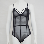 Mesh Bodysuit with Straps - Sexy Design