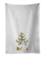 Schnauzer White #2 Christmas Kitchen Towel Set of 2