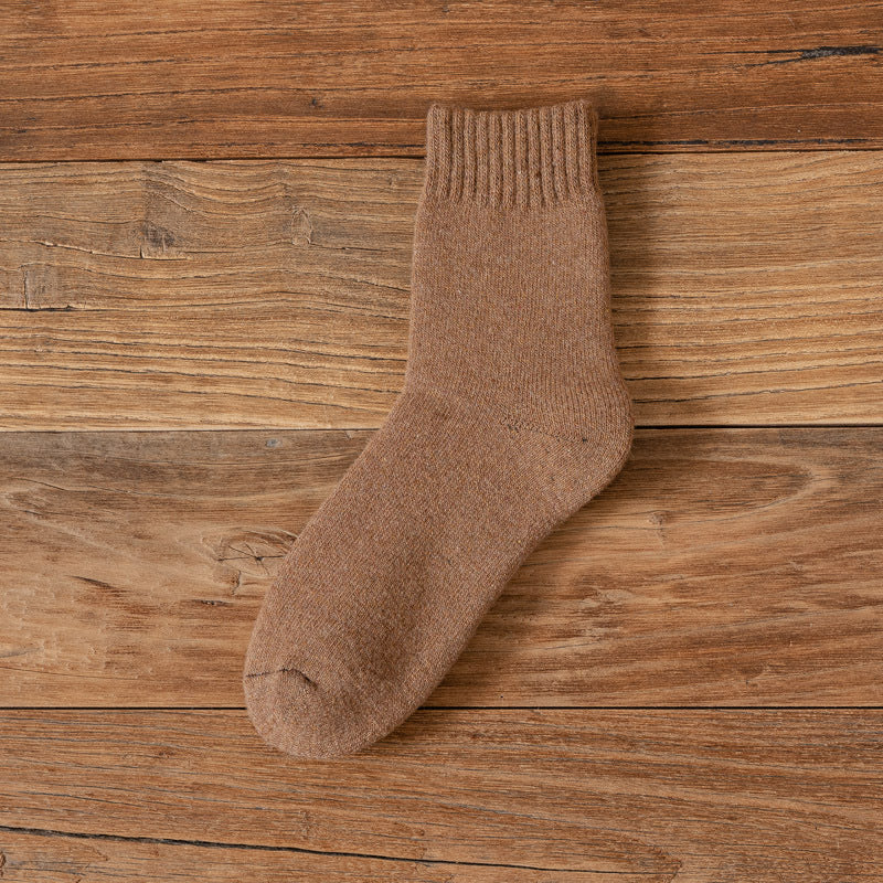 Men's Thick Warm Wool Socks for Winter (Solid Color)