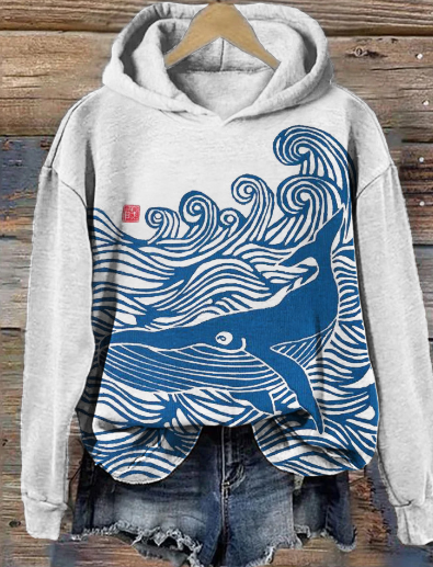 Oversized Women's Casual Hoodie with Hood | Streetwear