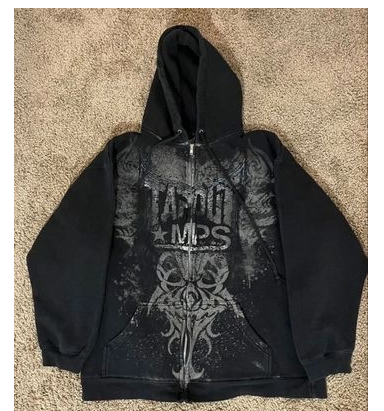 Hooded Sweater for Heavy Metal Punk Motorcycle Lovers