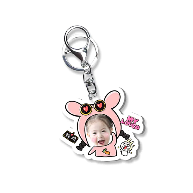 Custom Photo Keychain for Couples - Creative Acrylic Design | Accessory