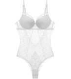 Lace Bodysuit with Underwire Push-Up Bra