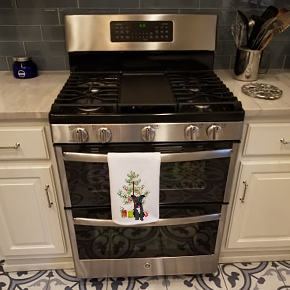 Schnauzer Black #3 Christmas Kitchen Towel Set of 2