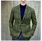 Men's Plaid Trench Coat
