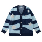 Y2K Preppy Cardigan Sweater for Women - Vintage Style