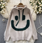 Lazy Style Smiley Hooded Sweater