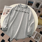 Embroidered Long-Sleeve Women's Polo Sweater