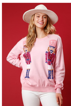 Women's Christmas Sequined Round Neck Sweater