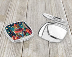 Leopard Christmas Compact Mirror