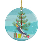 Cockatiel Merry Christmas Ceramic Ornament