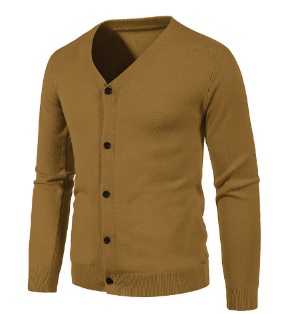 Astrub Cardigan for Men - V-Neck Knit Sweater (One Piece)