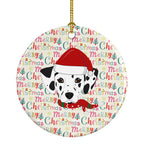 Dalmatian Merry Christmas Ceramic Ornament