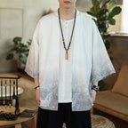 Men's Short Cardigan Trench Coat Road Gown