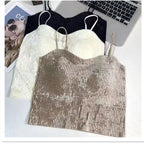 Velvet Padded Camisole Bralette