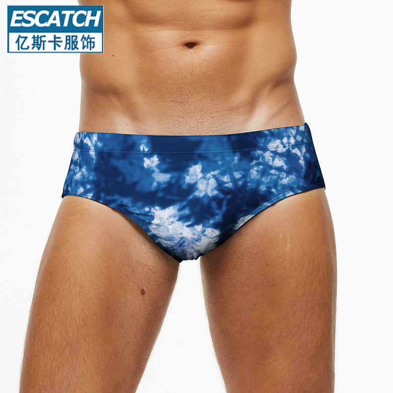 Men's Lemon Print Quick-Dry Swim Trunks