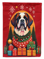 Saint Bernard Holiday Christmas Garden Flag