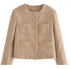Elegant Dark Khaki Women's Summer Jacket (Single Item)