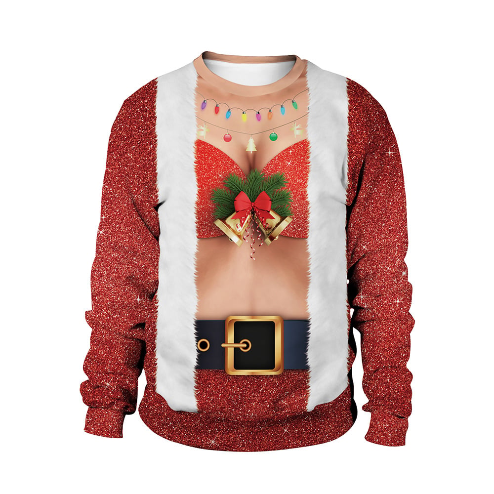 Women's Christmas Crew Neck Sweatshirt Dress | Streetwear