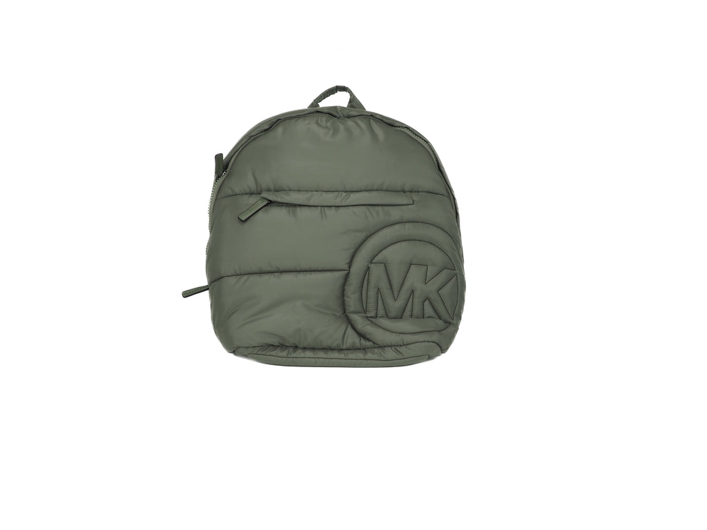 Michael Kors Rae Medium Green Quilted Nylon Backpack | Streetwear