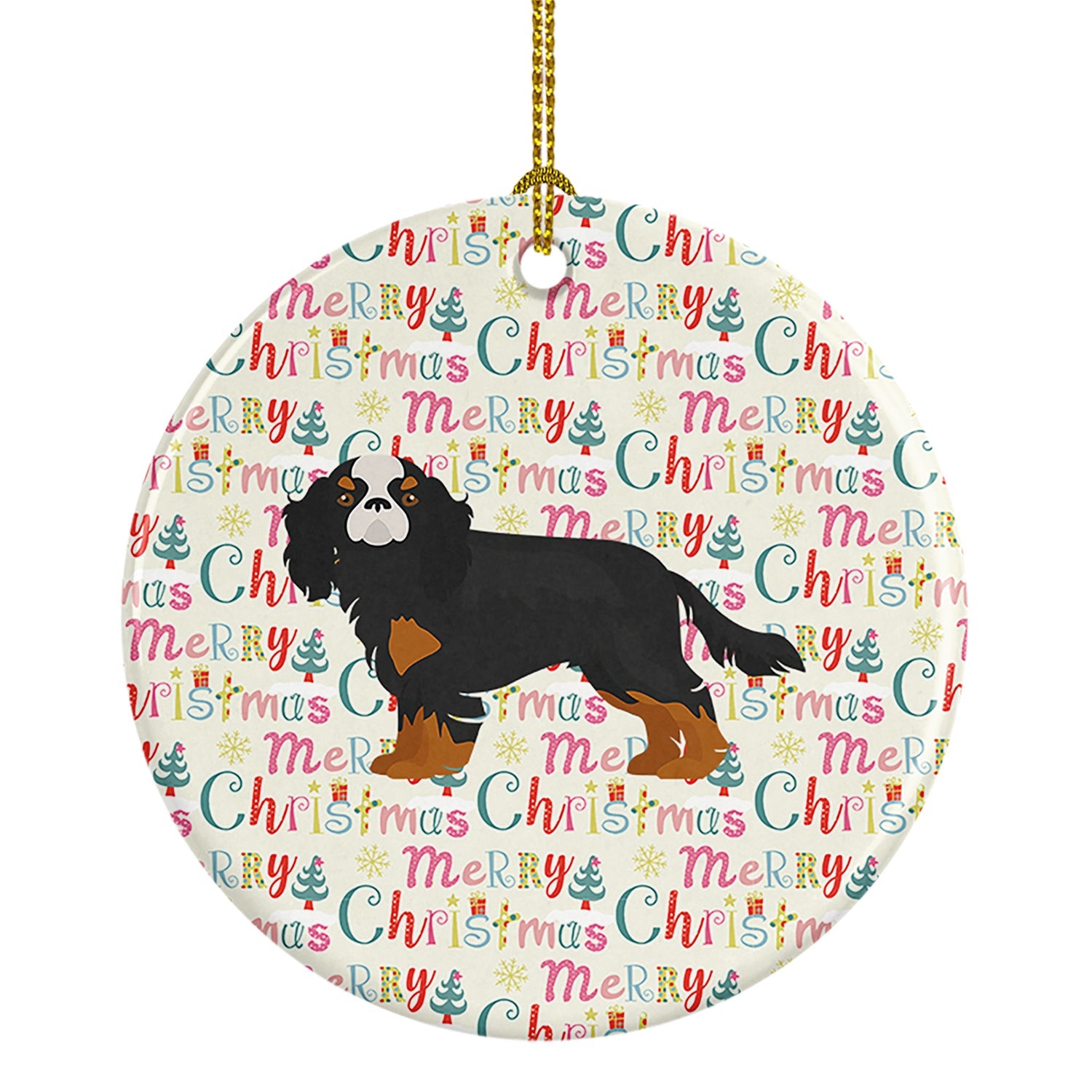 Cavalier King Charles Spaniel #2 Merry Christmas Ceramic Ornament