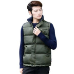 Men's Mandarin Collar Zip Cardigan - Casual Outerwear