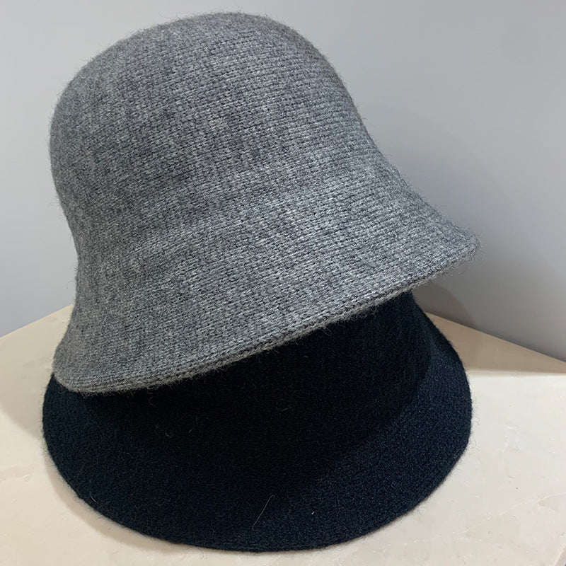 Versatile Women's Wool Knitted Fisherman's Hat | Embroidered Cap