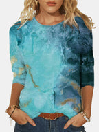 Colorful Abstract 3D Print Crew Neck Long Sleeve Sweatshirt | Streetwear
