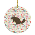 Chinchilla Christmas Ceramic Ornament
