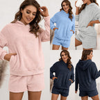 Casual Hooded Sweater Suit for Home Wear