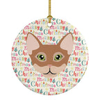 Chausie Cat Christmas Ceramic Ornament