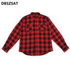 Yapu 100% Cotton Oversized Plaid Flannel Shirt Jacket