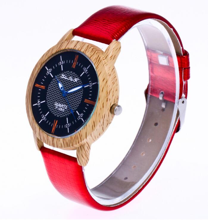 Men's Christmas Gift: Creative Leather Wood Watch
