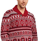 Men's Knit Christmas Elk Lapel Sweater Pullover 2021 | Streetwear