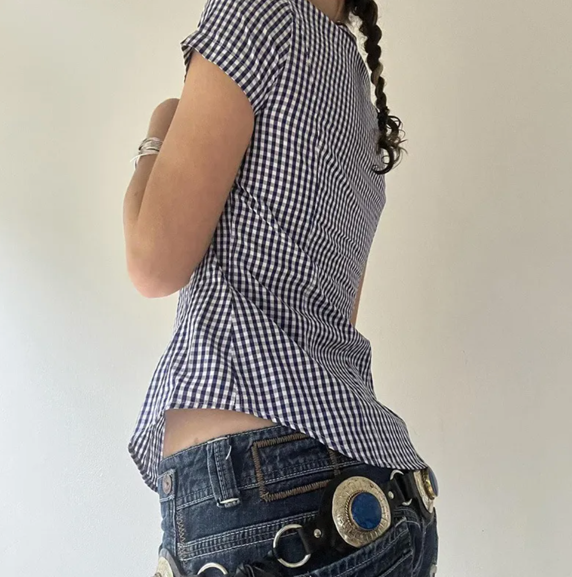 Plaid Button-Up Slim Fit Cardigan