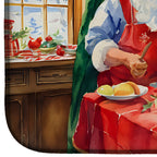 Cookies with Santa Claus Papa Noel Dish Drying Mat