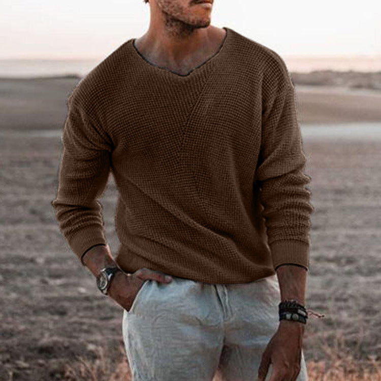 Long-Sleeved Round Neck Sweater