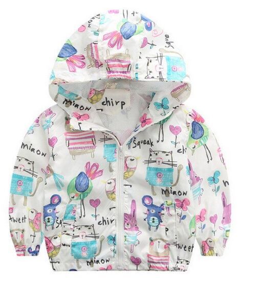 Korean Hooded Windbreaker Jacket for Girls