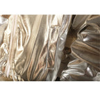 Men's Gold Silver Windbreaker Jacket for Autumn Fashion