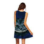 New Digital Print Off-Shoulder Dress