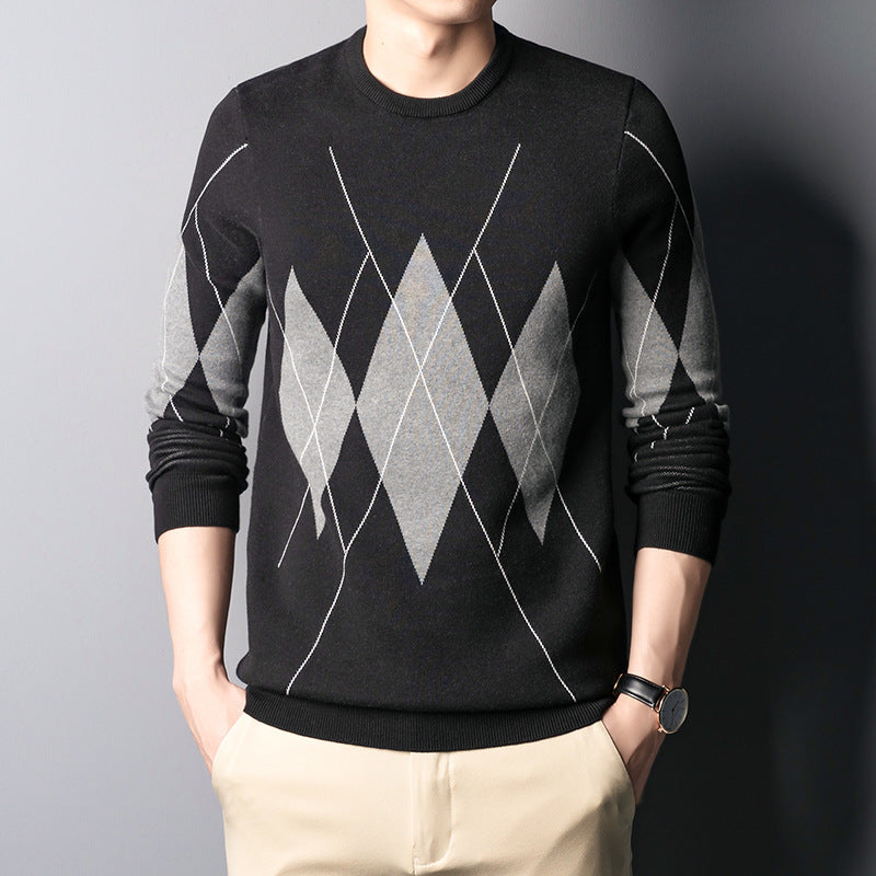 Men's Plus Fleece Two-Piece Shirt Collar Top
