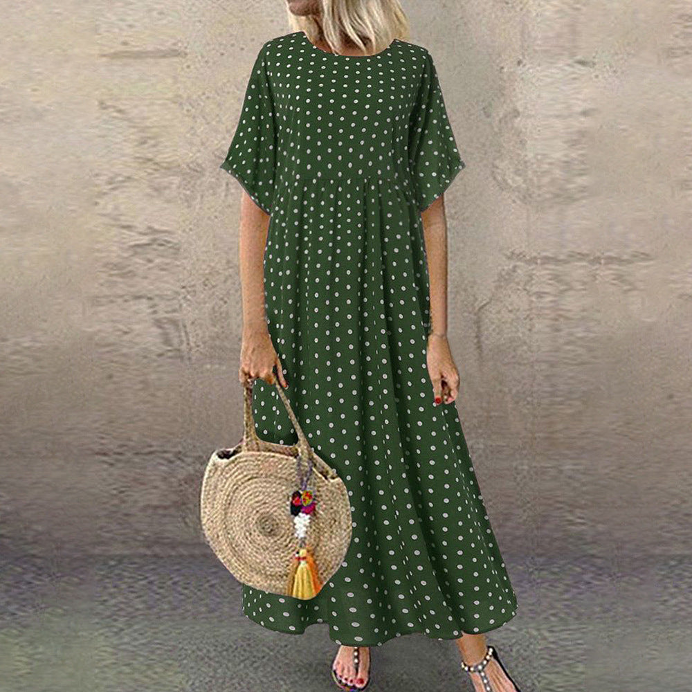 Polka Dot Long Dress for Women - Summer 2022 Collection