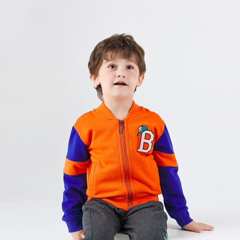 Children's Cartoon Splicing Jacket for Fashionable Wear