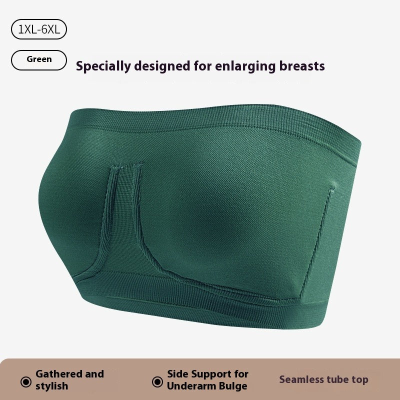 Plus Size Strapless Seamless Tube Bra