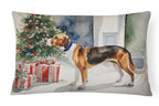 English Foxhound Cozy Christmas Throw Pillow