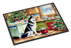 Siberian Husky Christmas Cookies Doormat