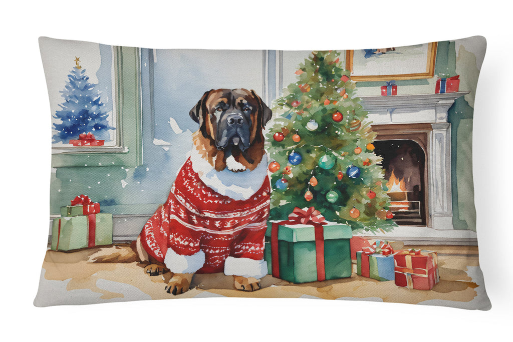 Tibetan Mastiff Cozy Christmas Throw Pillow