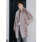 Men's Imitation Fox Fur Coat for Autumn & Winter