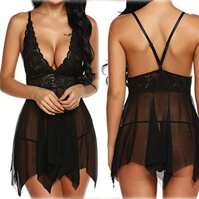 Cross-Border Supply of Sexy Mesh Nightgown Direct Sales