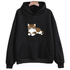 Cute Cat Graphic Hooded Sweatshirt for Men and Women | Streetwear